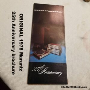 ORIGINAL 1978 Marantz 25th Anniversary brochure